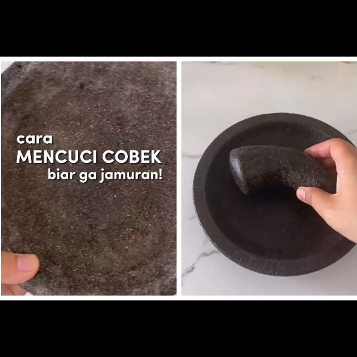 Cara ampuh mencuci cobek batu agar tak gampang berjamur, tanpa garam atau baking soda