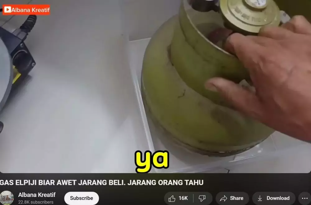 trik menghemat tabung gas agar tak cepat habis © YouTube