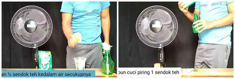 trik basmi debu di kipas angin pakai 2 bahan dapur © YouTube