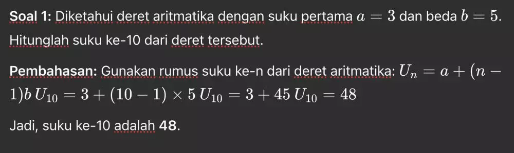 Contoh soal deret aritmatika dan pembahasannya © 2025 brilio.net