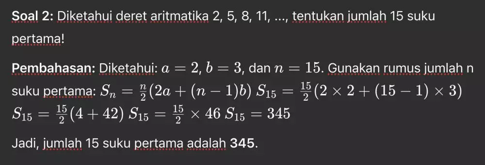 Contoh soal deret aritmatika dan pembahasannya © 2025 brilio.net