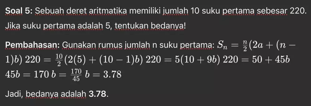 5 Contoh soal deret aritmatika, lengkap dengan pembahasannya © 2025 brilio.net
