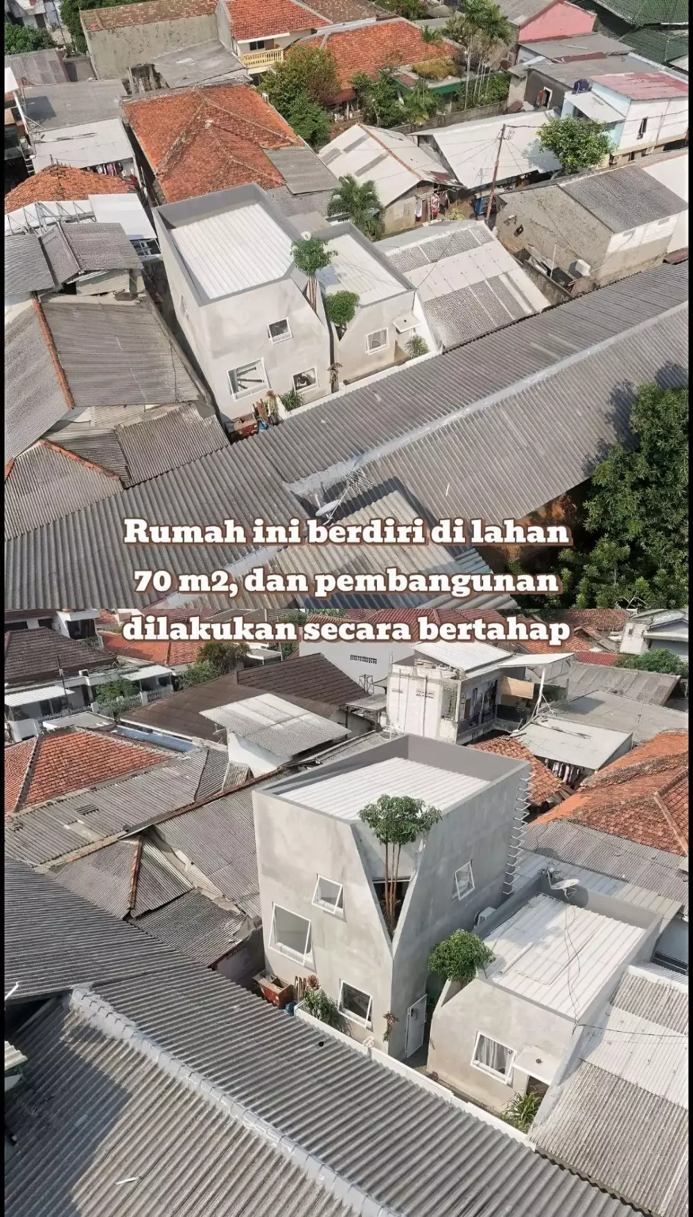 Rumah nyempil di gang sempit raih award © TikTok