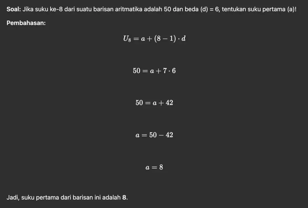 Contoh soal barisan aritmatika © 2025 techno.id Contoh soal barisan aritmatika © 2025 techno.id