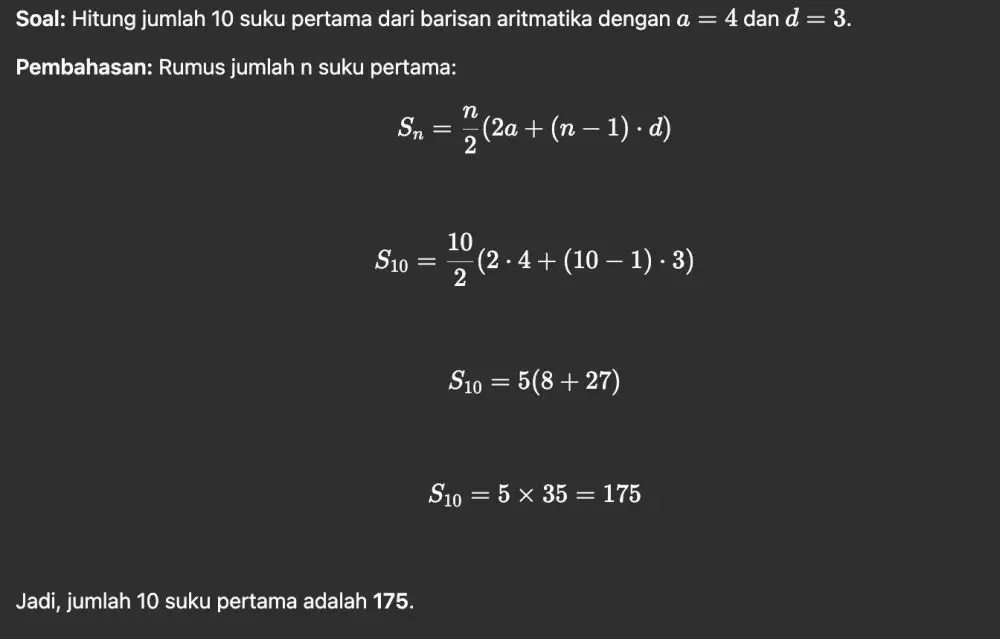 Contoh soal barisan aritmatika © 2025 techno.id Contoh soal barisan aritmatika © 2025 techno.id