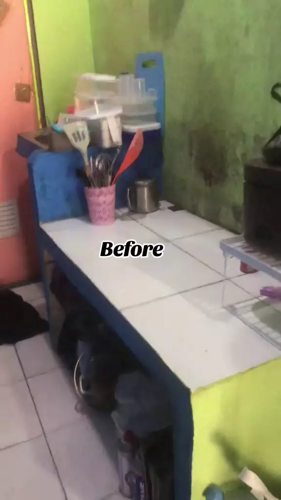 dapur kos buluk segaris jadi estetik tanpa kitchen set © 2025 TikTok