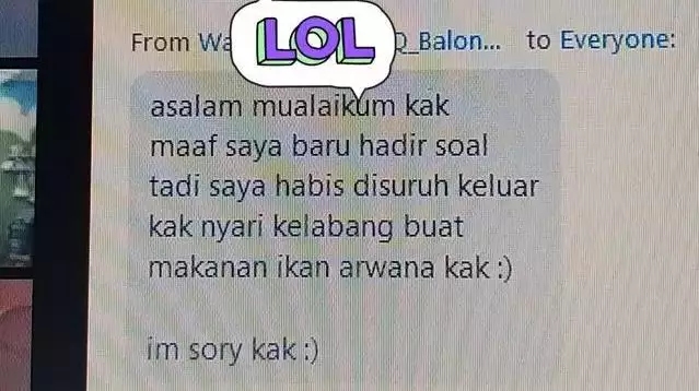 Chat lucu saat zoom meeting Berbagai sumber Chat lucu saat zoom meeting Berbagai sumber