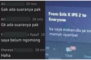 11 Chat lucu saat Zoom Meeting ini bacanya bikin cekikikan, kelakuannya receh abis