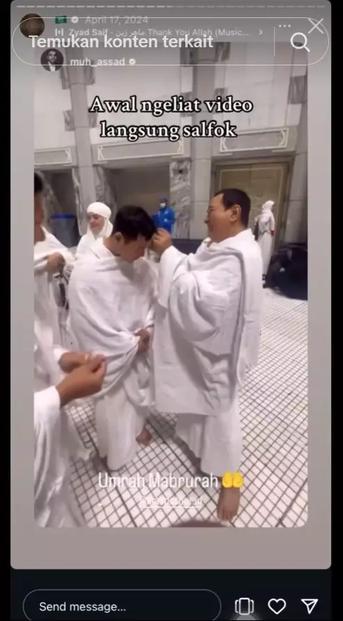 Ida Iasha umrah bareng Tommy Soeharto © TikTok Ida Iasha umrah bareng Tommy Soeharto © TikTok