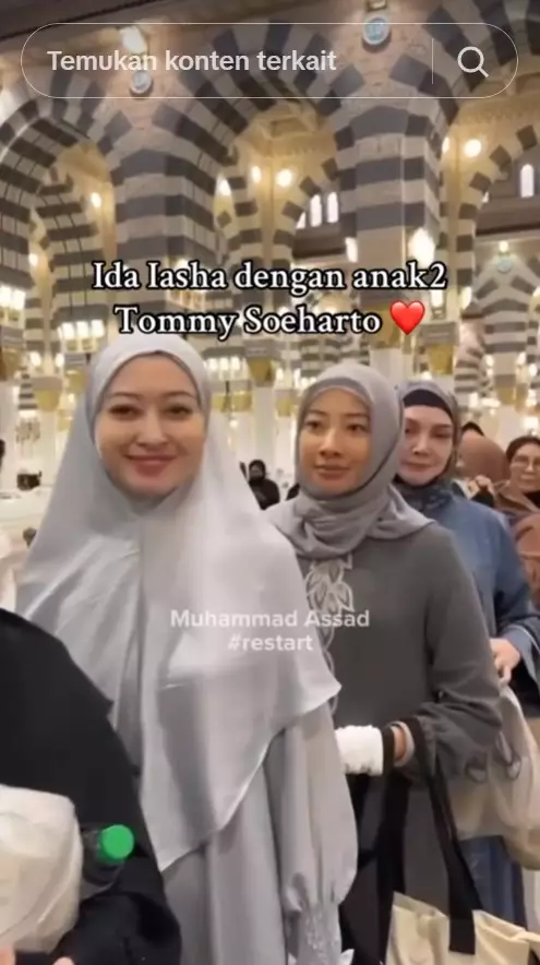 Ida Iasha umrah bareng Tommy Soeharto © TikTok Ida Iasha umrah bareng Tommy Soeharto © TikTok