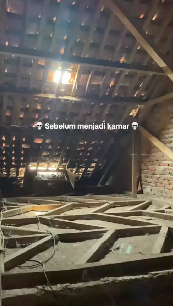 kamar tidur estetik di atap rumah © TikTok