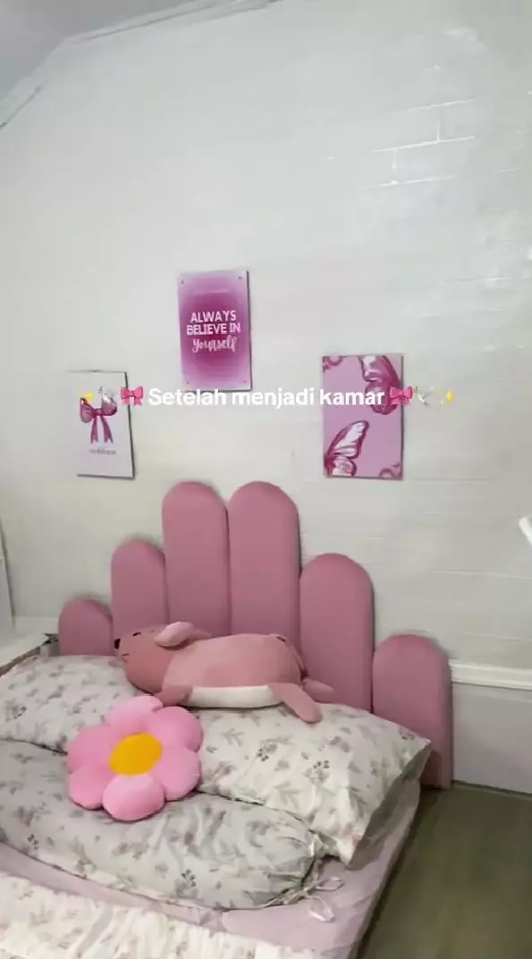 kamar tidur estetik di atap rumah © TikTok