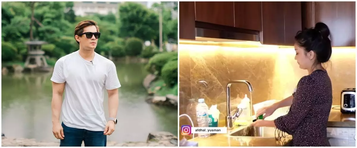 Menyatu dengan tempat nyuci, intip 10 potret dapur mungil Afdhal Yusman