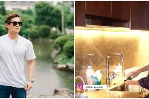 Menyatu dengan tempat nyuci, intip 10 potret dapur mungil Afdhal Yusman