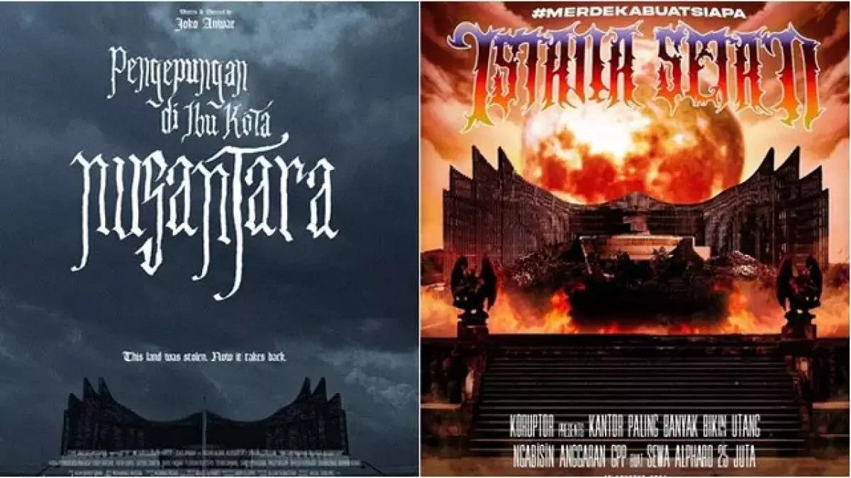 Potret-potret editan netizen soal IKN mangkrak, jadi sarang zombi dan poster film horor