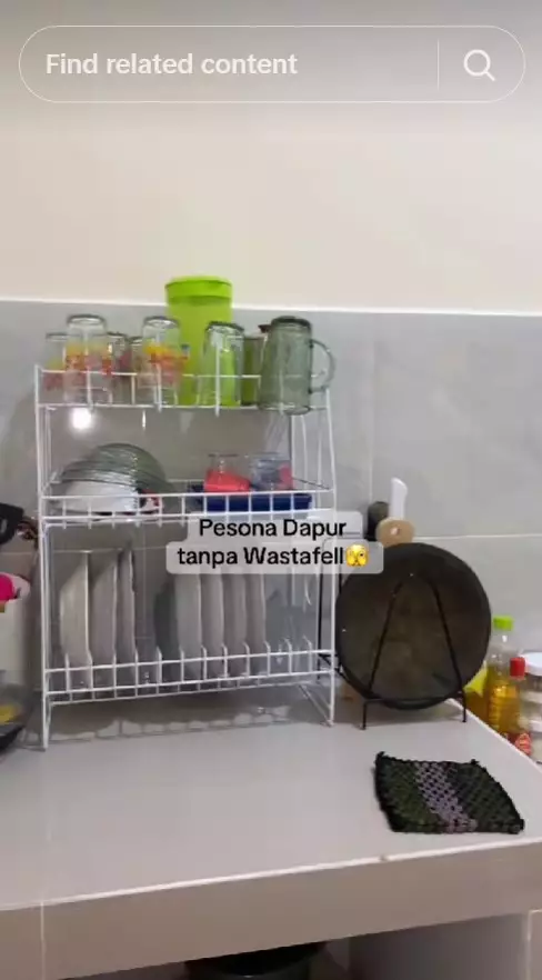 Wanita ini pamer dapurnya yang unik © TikTok