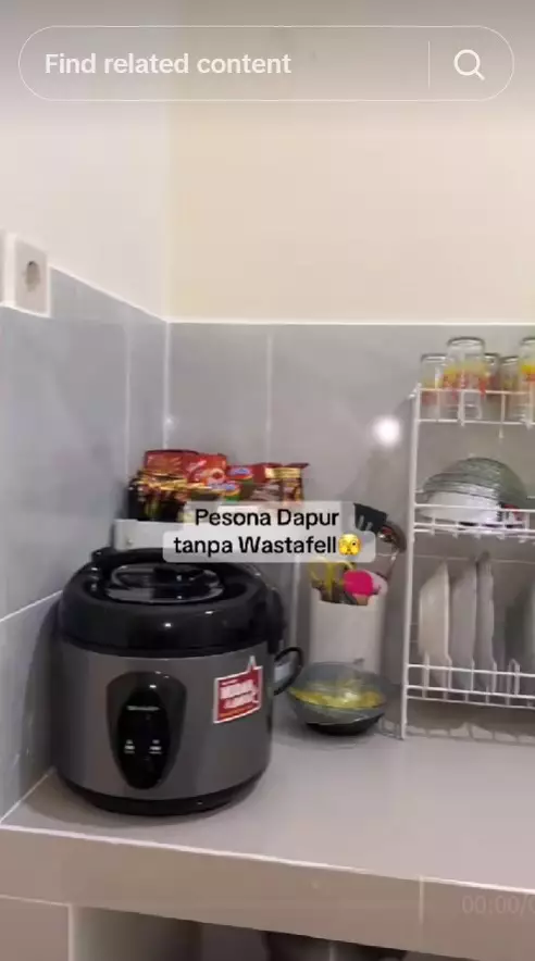 Wanita ini pamer dapurnya yang unik © TikTok