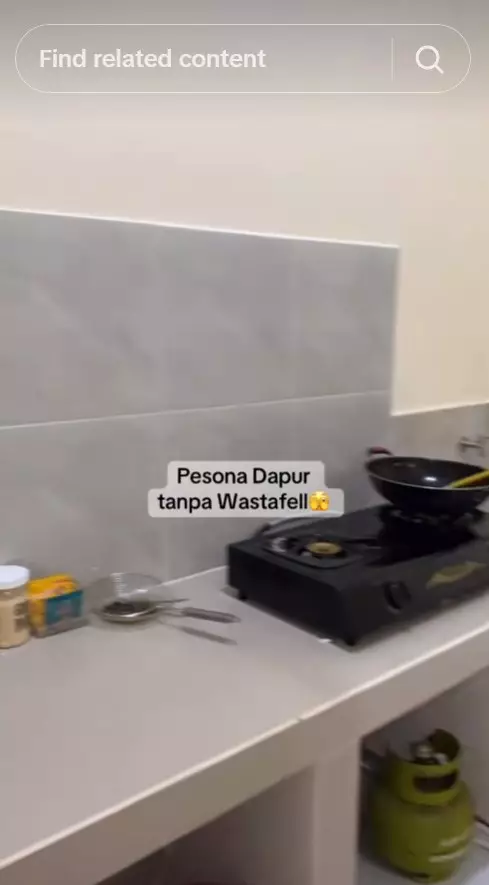 Wanita ini pamer dapurnya yang unik © TikTok