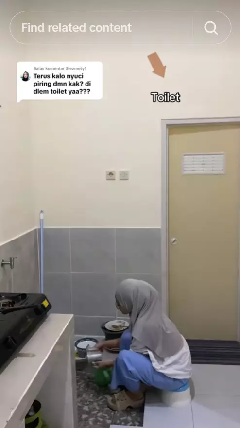 Wanita ini pamer dapurnya yang unik © TikTok