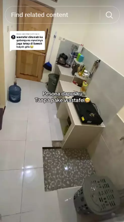 Wanita ini pamer dapurnya yang unik © TikTok