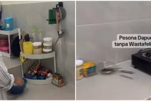 Wanita ini pamer dapurnya yang unik tanpa pasang wastafel, 9 potretnya malah tuai nyinyiran