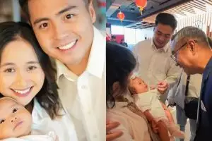 7 Potret Gritte Agatha jalani penyerahan anak ke gereja, komitmen didik anak sesuai ajaran Tuhan