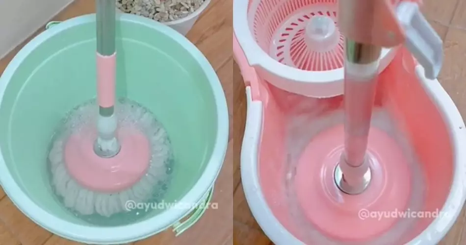 Trik mencuci kain pel kusam cukup pakai 3 bahan © TikTok