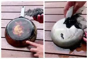 Tanpa sitrun, ini trik bersihkan pantat wajan berkerak gosong dengan 3 bahan dapur