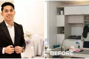 Kolong tangga disulap jadi multifungsi, ini 11 potret makeover dapur Ady Sky, kian mewah usai renovasi