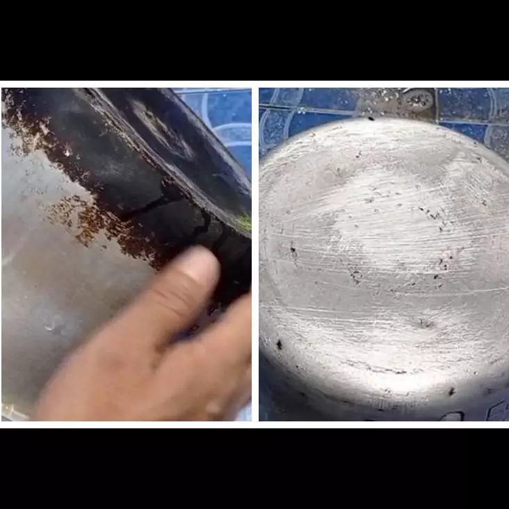 Tak direndam air panas, ini trik mudah membersihkan kerak gosong di pantat panci pakai 1 sampah dapur
