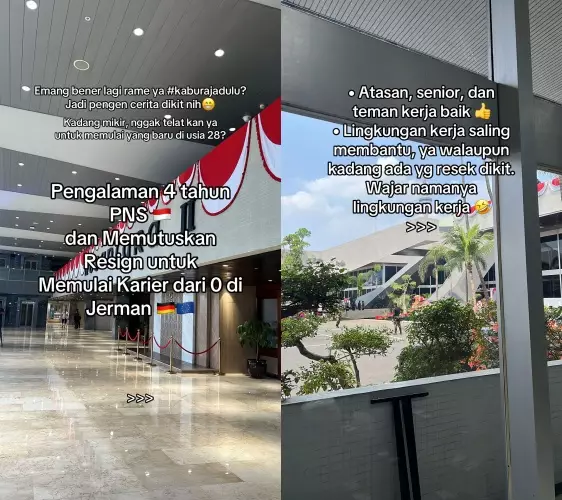 Resign PNS jadi pekerja sosial di Jerman © TikTok Resign PNS jadi pekerja sosial di Jerman © TikTok