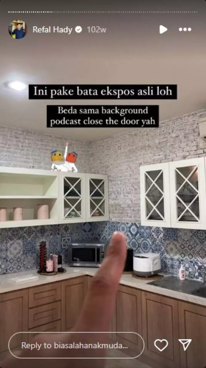 dapur rumah refal hady © 2024 Instagram