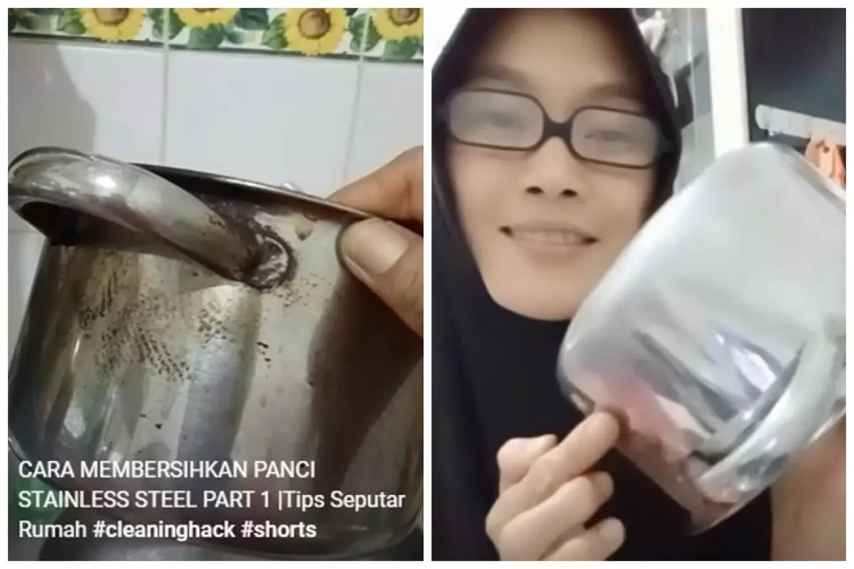 Trik jitu antimainstream emak-emak bersihkan panci, kinclong tanpa bahan dapur tapi pakai 1 skincare