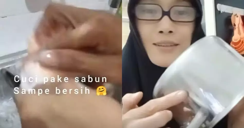 Cara antimainstream warganet bersihkan panci © YouTube Cara antimainstream warganet bersihkan panci © YouTube