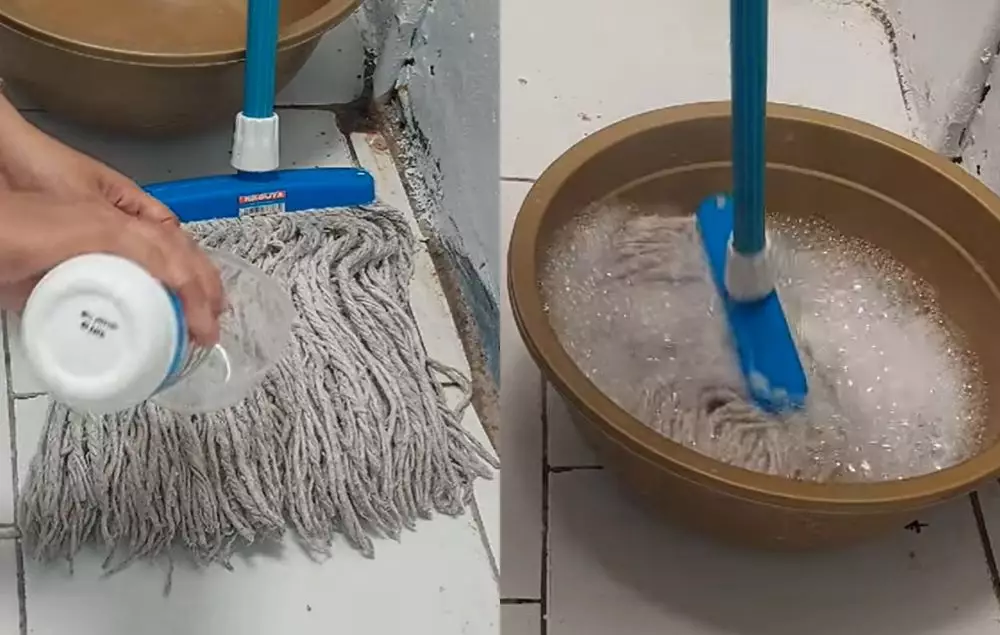 cara cuci kain pel buluk dekil tambah 2 bahan masak © berbagai sumber