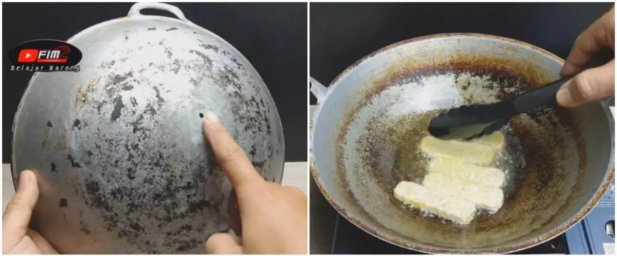 Trik menambal wajan bolong cuma pakai satu sampah minuman, bisa jadi solusi darurat tanpa keluar modal