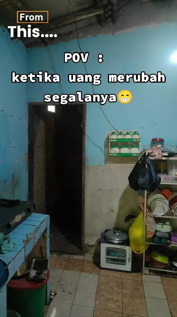 Dapur kumuh tak terawat dimakeover jadi estetik © TikTok Dapur kumuh tak terawat dimakeover jadi estetik © TikTok
