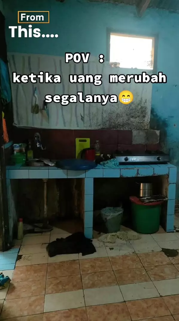 Dapur kumuh tak terawat dimakeover jadi estetik © TikTok Dapur kumuh tak terawat dimakeover jadi estetik © TikTok