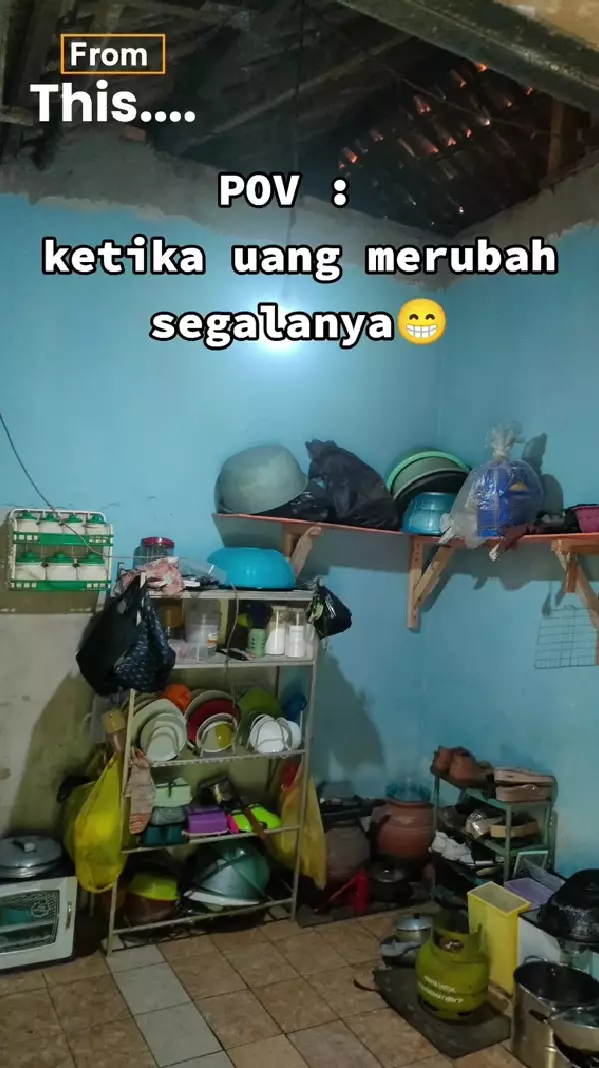 Dapur kumuh tak terawat dimakeover jadi estetik © TikTok Dapur kumuh tak terawat dimakeover jadi estetik © TikTok