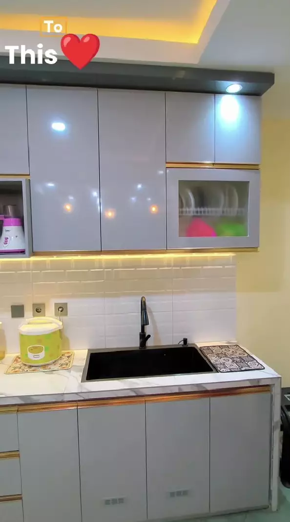 Dapur kumuh tak terawat dimakeover jadi estetik © TikTok Dapur kumuh tak terawat dimakeover jadi estetik © TikTok