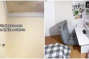 Kamar lembap bekas gudang sewanya Rp140 ribu sebulan ini dimakeover jadi ala Jepang, intip 11 hasilnya