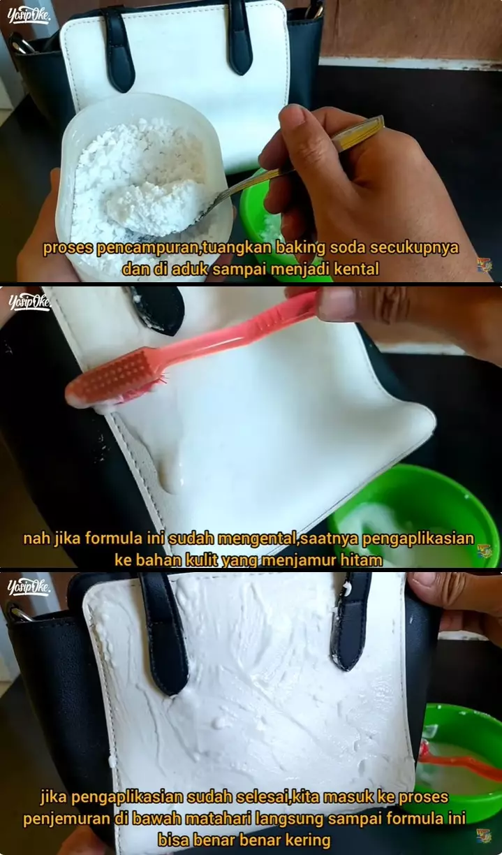 bersihkan bintik hitam pada tas kulit © 2025 YouTube
