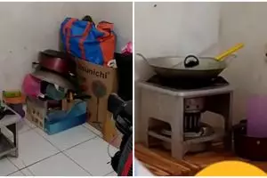 Cuma pakai meja kayu tanpa semen cor tetap kokoh, begini 9 cara bikin dapur sudut kontrakan minimalis