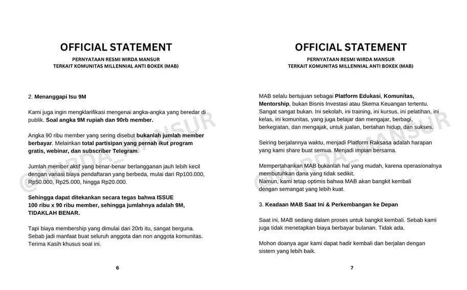 klarifikasi wirda mansur menipu Rp 9 miliar © 2025 Instagram