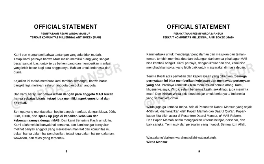 klarifikasi wirda mansur menipu Rp 9 miliar © 2025 Instagram