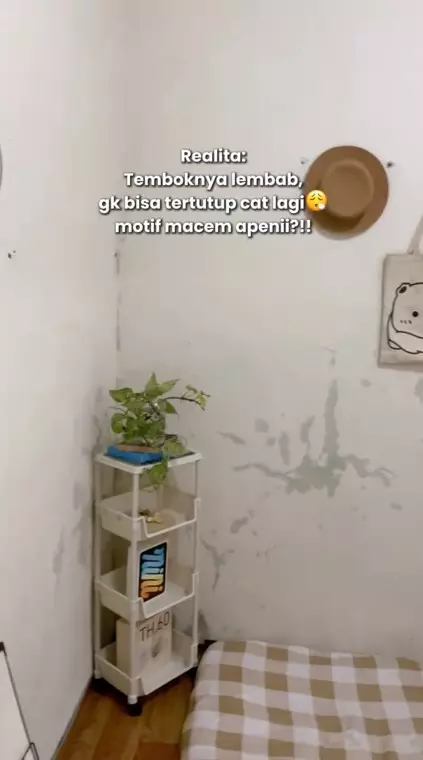 Wanita ini niat renovasi kamar biar estetik © TikTok
