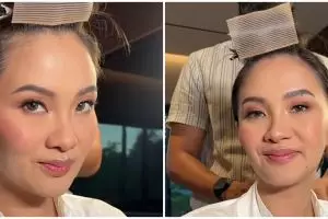 Transformasi makeup Sherly Tjoanda saat pelantikan Gubernur Maluku Utara, flawless dengan riasan soft 