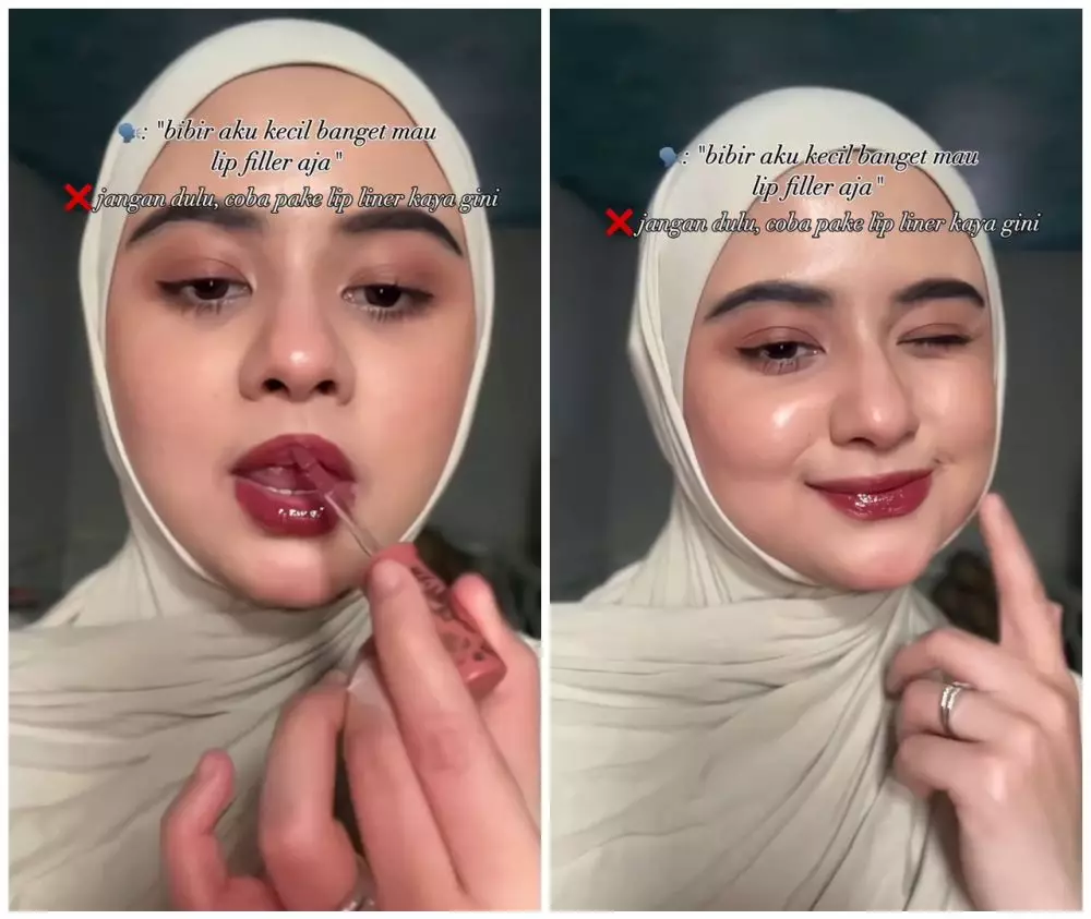 trik bikin bibir lebih bervolume © Instagram