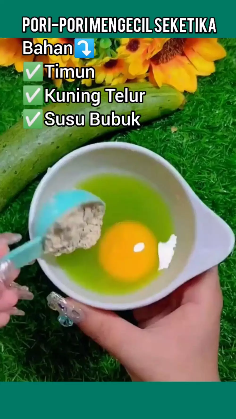 cara alami samarkan pori-pori besar © YouTube