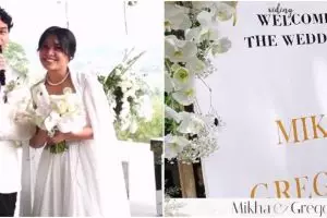 11 Momen pemberkatan nikah Gregoria Mariska dan Mikha Angelo, menangis saat ucapkan janji suci
